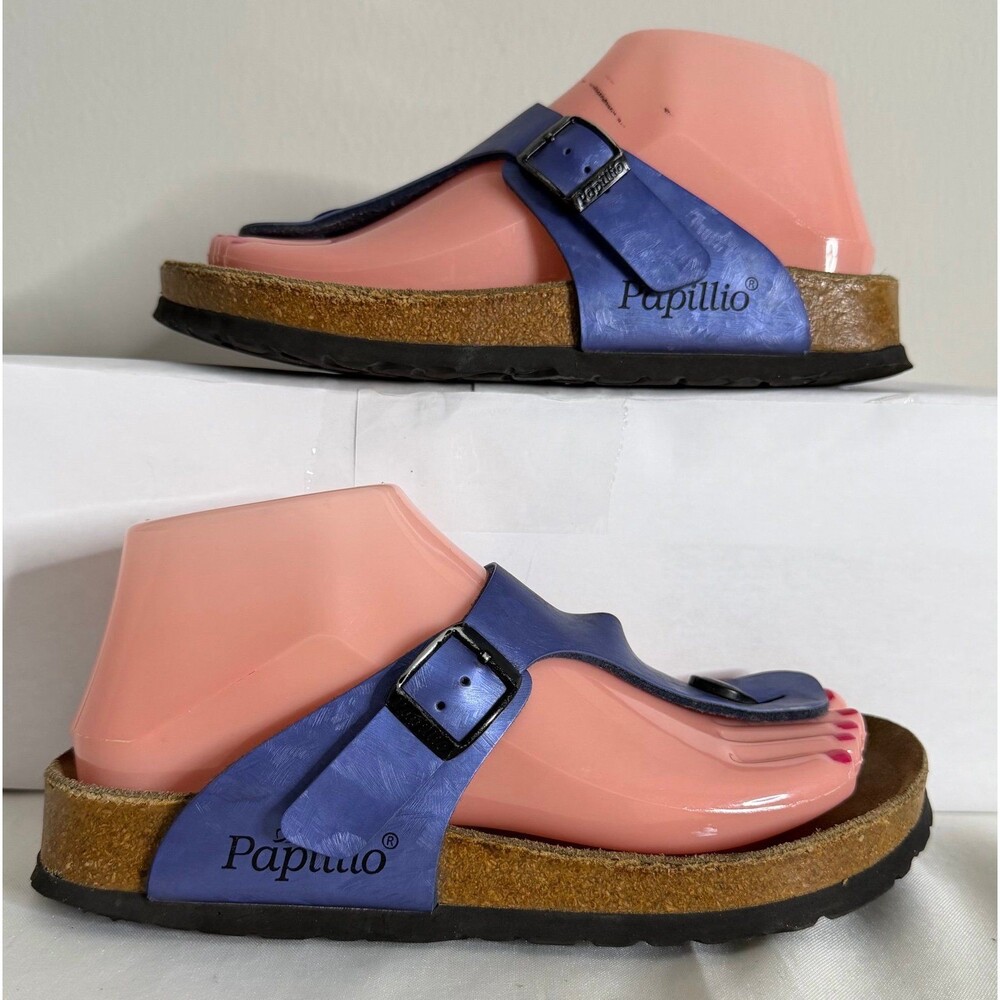 Papillio by Birkenstock Gizeh Thong Sandals Textured Blue Women's 36 US 5/5.5